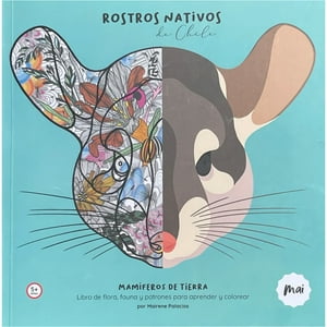 Genérico - Libro Colorear Rostros Nativos De Chile Mamíferos De Tierra