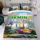 thumbnail image 4 of Pikmin Conjunto de sábanas temático, trío de piezas, cómodo y amigable con la piel, diseño único, regalo de decoración para el hogar para familiares, amigos y fans,173cm *218cm, 4 of 6