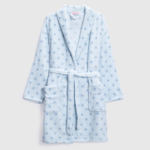 Zahr - Bata Mujer Coral Diseño Puntos Celeste Talla S/M