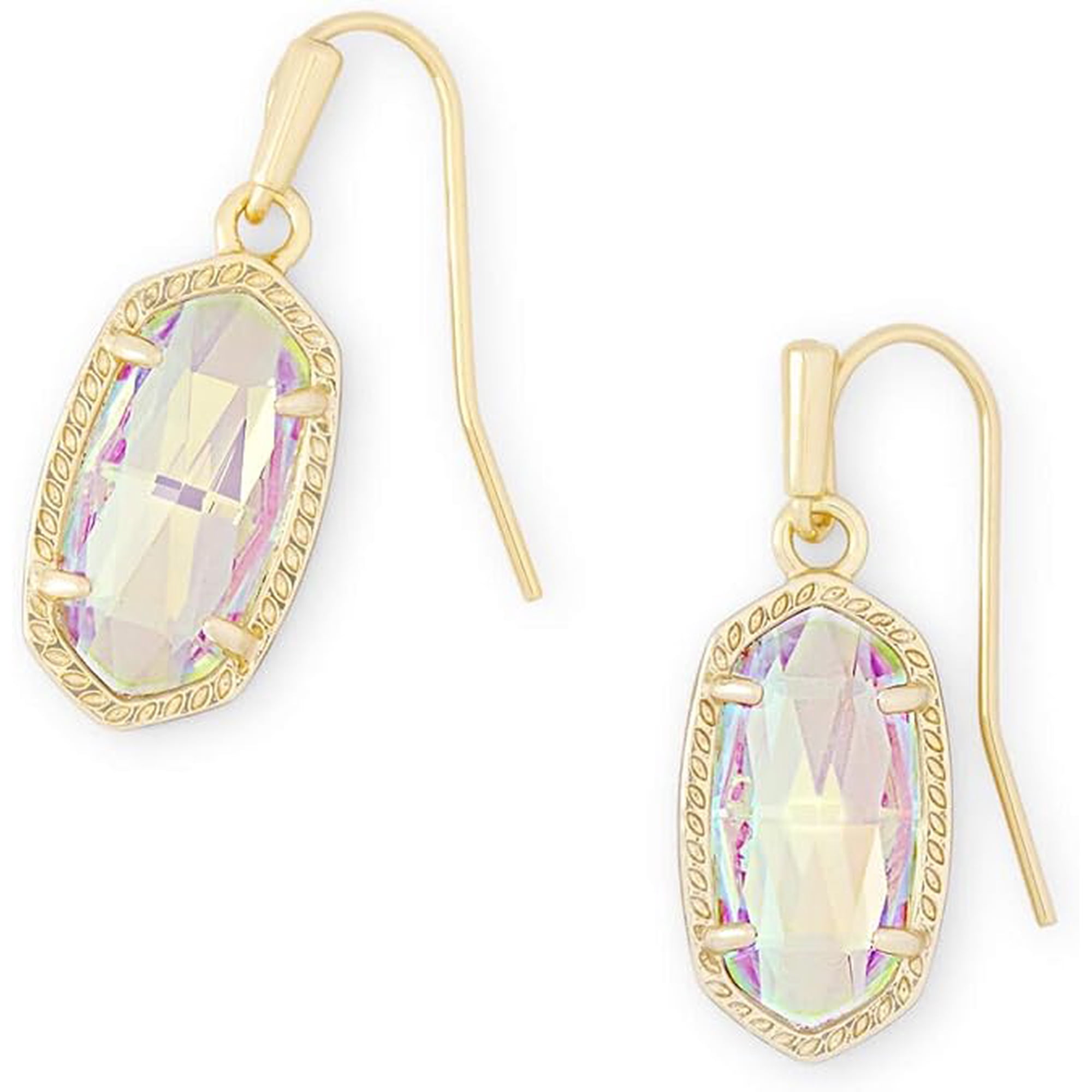 Aretes Colgantes Kendra Scott Lee Dorados Vidrio Dicróico