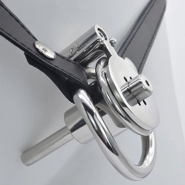 FRRK Sissy Flat Pancake Chastity Cage Urethral Metal Penis Rings Stainless Steel BDSM Sex Toys Intimate Products for Adults 18