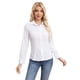 thumbnail image 2 of Blusa Mujer Manga Larga Elasticada Lisa Botones Formal 0056, 2 of 3