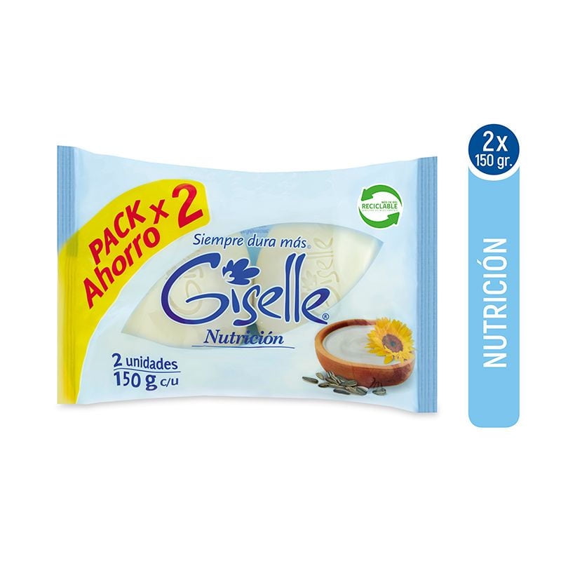 Jabón Pack Barra Variedades 2un 150 g Giselle