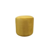 Diseños Valestrini - Pouff Redondo Felpa Ocre