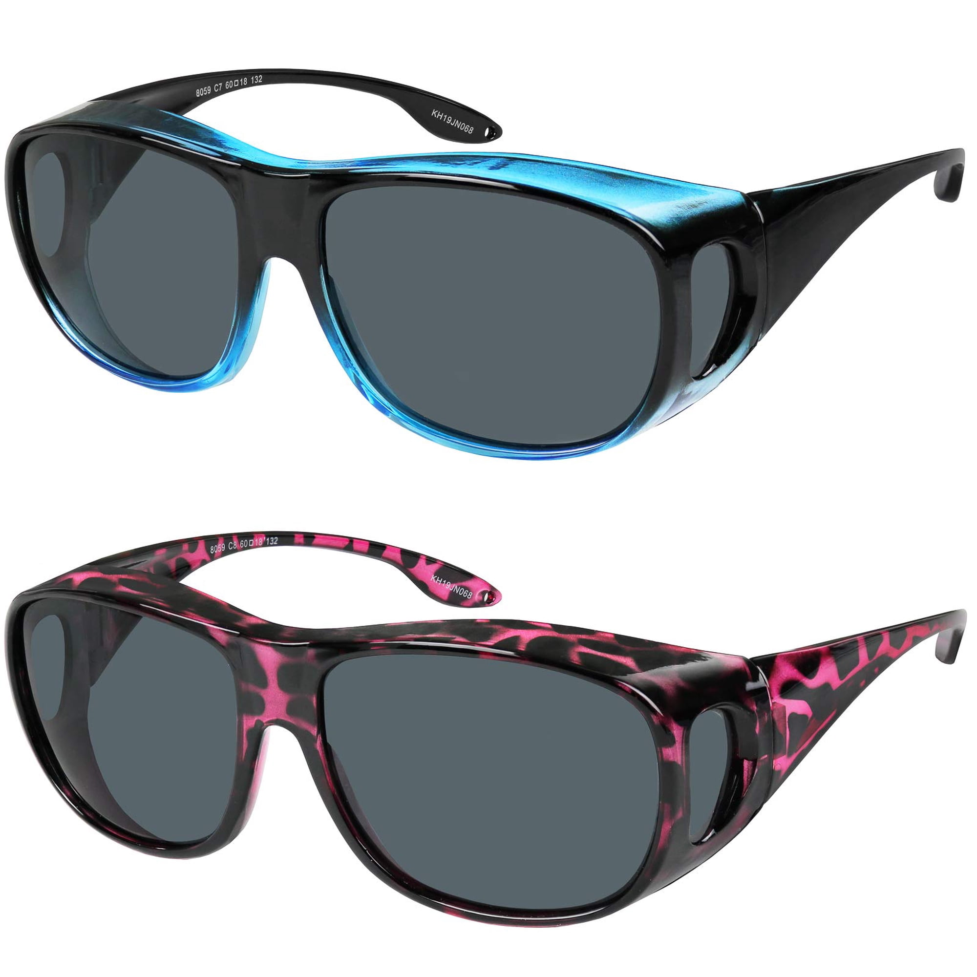 Yogo Vision - Gafas De Sol Fit Over Wrap, Polarizadas, 100% Uv, Para Hombre Y Mujer
