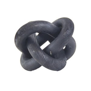 Bothyi - Cadena De Madera Decoración 3 Eslabones Nudo De Madera Colección De Accesorios Hechos A Mano Estilo Bohemio Negro