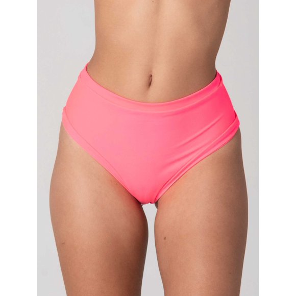 Bottom de Bikini Daikiri Mujer Calzón Tiro Alto Sin Elasticos Rosado Fucsia Fluor Protección UV50+