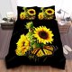 thumbnail image 1 of Sunflower And Butterflys Quilt Duvet Cover Set Doona Cover Children Bed Linen3-Piece Bedding Set, 1 of 5