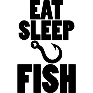 Rienda Libre Graphics - Decomural Eat Sleep Fish Fishing Ws-41383