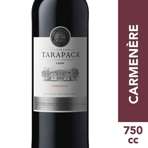 Vino Tinto Carmenere Tarapacá León Botella, 700 ml