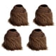 thumbnail image 1 of 4 Piezas De Tela De Piel Sintética Peluda Para árbol De Navidad, Fiesta, Gnomos, Barba, Pelo, Café, 1 of 5