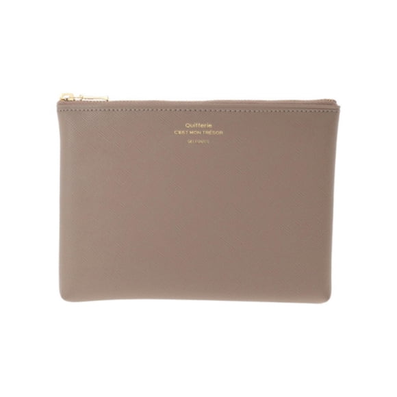 Estuche Delfonics Quitterie M color greige 17 × 13 × 1,8 cm