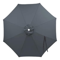 Magideal - Cubierta De Repuesto Para Sombrilla De Patio De 6 Varillas, Cubierta Hexagonal De Poliéster Para Mesa De Exterior, Ideal Para Terraza, Jardín Y Patio. Gris 200Cm