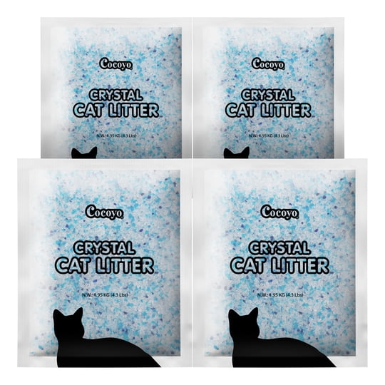 Cocoyo - Arena Para Gatos Crystal Gel De Sílice 7 8 Kg Paquete Económico Paquete X4
