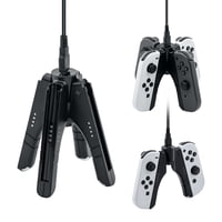 Base Cargadora Aaronmei 4 En 1 Para Switch Joy-Con Negro