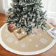 thumbnail image 2 of Falda de arpillera AerWo para árbol de Navidad, 122 cm, con copo de nieve blanco, 2 of 3