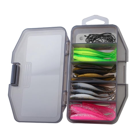 Magideal - 40 X Señuelos De Pesca Blandos Cebos Artificiales Señuelos De Pesca Ligeros Y Duraderos Cebos Blandos Señuelos De Goma Para Lucioperca Regalo Para Hom