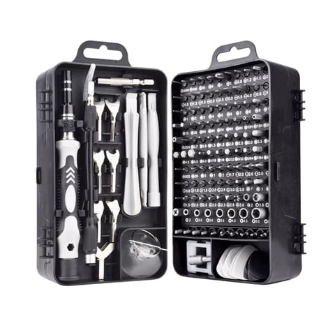 Importclick - Juego Destornilladores Precisión Profesional 135 Piezas Negro