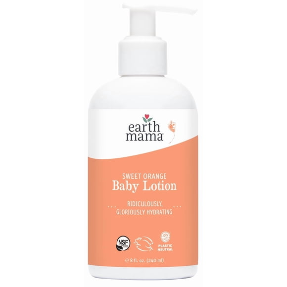 Loción para bebés Earth Mama Sweet Orange 240 ml con manteca de karité