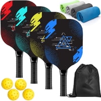 Set De Pickleball Aopoul Con 4 Palas Y Toallas De Madera De Primera Calidad