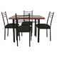 thumbnail image 1 of Comedor Ranco Metal Madera 4 Sillas Negro, 1 of 2