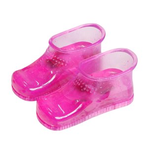 Ioensy - 1 Par De Zapatos De Baño Para Pies, Remojo De Pies, Bañera, Balde Para Pies, Masaje De Pies Para El Hogar, Rojo