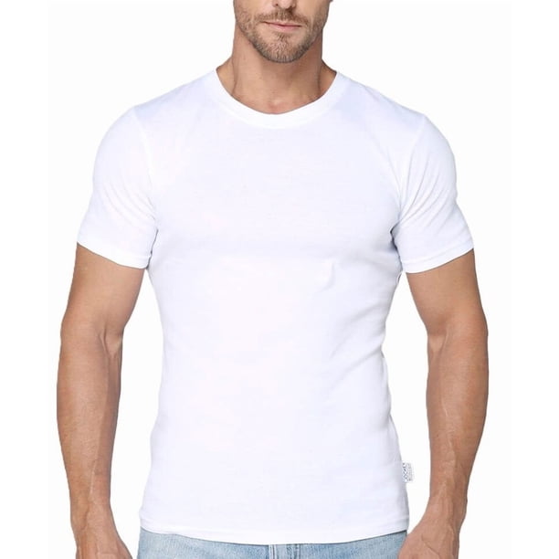Camiseta Cotton Rib Hombre Lady Genny YC-207 Cuello redondo