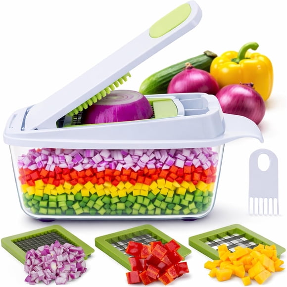 Picadora manual de verduras Brieftons QuickPush de 8 tazas