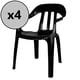 thumbnail image 1 of Pack 4 Sillas Modelo Capri Negras, 1 of 2