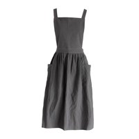 Bothyi - Delantal De Catering De Algodón Delantal De Peluquería Sin Mangas Para Chef De Cocina Gris