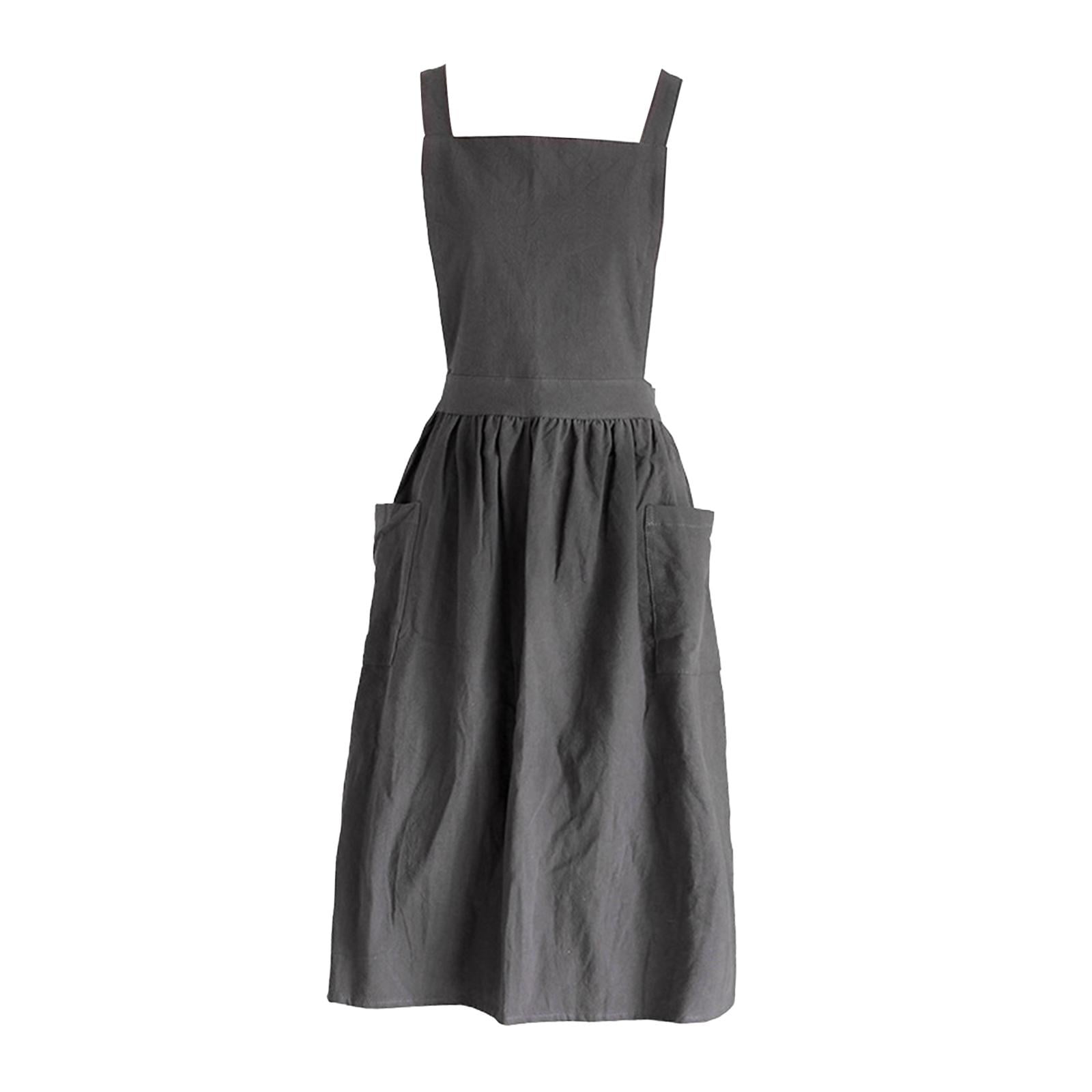 Bothyi - Delantal De Catering De Algodón Delantal De Peluquería Sin Mangas Para Chef De Cocina Gris