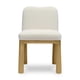 thumbnail image 2 of Silla de comedor TOV Furniture Tiara de terciopelo crema roble, 2 of 6