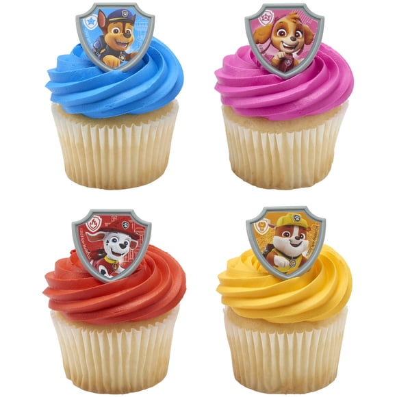 Anillos para magdalenas DecoPac Paw Patrol Reporting for Duty, paquete de 24