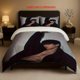 thumbnail image 1 of Artistic bedding Featuring Cui Umbrella in a Black Coat Includes a Duvet Cover And Two Pillowcases. Soft And Comfortable Perfect for All Seasons, 1 of 5
