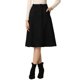 thumbnail image 1 of INSPIRE CHIC Falda Midi Línea A con Bolsillos de Imitación de Gamuza Elástica para Mujer con Cinturón L Negro, 1 of 6