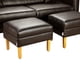 thumbnail image 4 of Sofa New Retro 3 Cuerpos Más 2 Pouf Pu 04 Chocolate, 4 of 5
