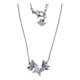 thumbnail image 1 of Collar Trio De Mariposas, Circonitas Pavé, Cristal Austriaco Plateado, 1 of 7