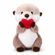 thumbnail image 2 of Animal de peluche Nutria Riuhot 40 cm con corazón rojo, 2 of 7