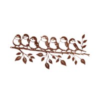 Bothyi - Decoración De Pared De Metal Con Pájaros, Obra De Arte Artesanal, Pieza Central Para Oficina, Hogar Y Dormitorio.