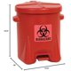 thumbnail image 3 of Bote de basura Eagle de 6 galones Biohazard con tapa que se acciona con el pie, rojo, 3 of 3