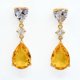 thumbnail image 2 of Aros De Fiesta, Corazón Circón Y Gotas Amarillas, Matrimonio Dorado, 2 of 4
