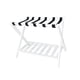 thumbnail image 3 of Portaequipajes plegable de bambú para habitación de invitados, estante de almacenamiento portátil multiusos en forma de x para dormitorio, Hotel, Blanco, 3 of 5