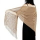 thumbnail image 1 of Floral Lace Scarf for Women - Lightweight Shawl Wrap with Fringe for Evening Dresses and Weddings, 1 of 5