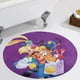thumbnail image 5 of Bonkers Alfombra Redonda de Felpa Coral, Antideslizante, No Desprende Pelusas, Lavable y Duradera para Salón, Dormitorio y Habitación de Niños 60cm, 5 of 6