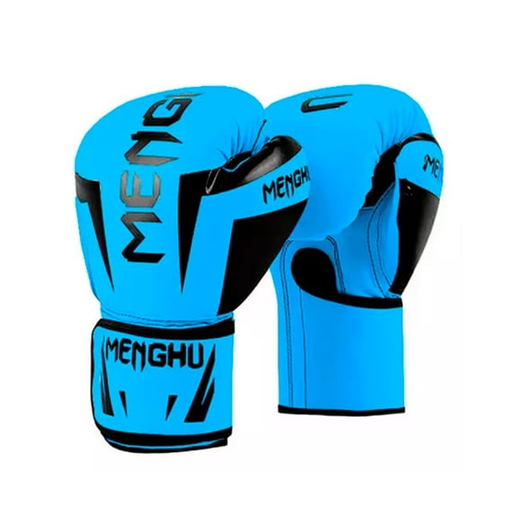 Guantes De Box Menghu Tigre Series Artes Marciales - Azul 12 onz