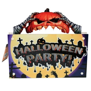 Letrero De Madera Led Halloween 25X23X2,5 Cm Big Party
