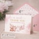 thumbnail image 5 of Tarjetas de agradecimiento Tribetots para baby shower de niña, 50 piezas con sobres, 5 of 7