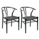 thumbnail image 1 of Pack 2 Sillas Comedor Wishbone Negra, 1 of 8