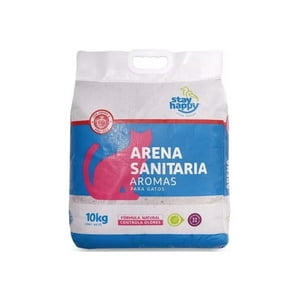 Stay Happy - Arena Ultra Aglutinante Para Gatos 10Kg Control Olores Aroma Manzana