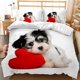 thumbnail image 2 of Dog Comforter Cover Kids Cute Cartoon Dogs Duvet Cover Boys Girls Pet Puppy Animal Bedding Set Lovely Soft Polyester Quilt Cover, 2 of 5